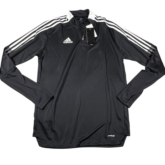 adidas Other - Adidas Mens Tiro 21 Training Top Black White Quarter Zip Pullover‎ Medium NEW